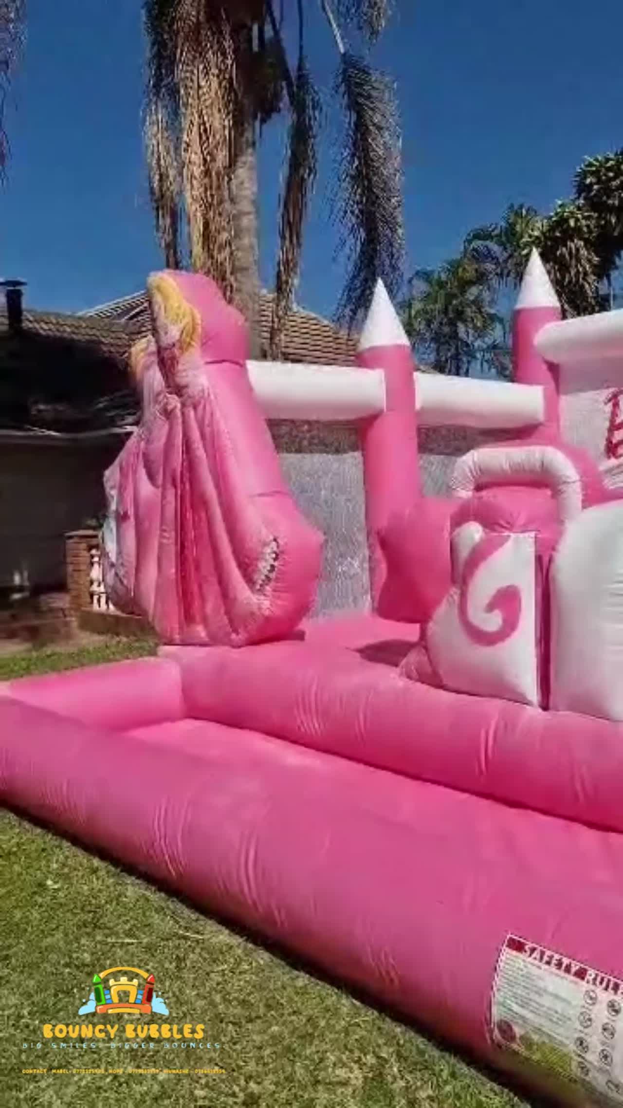 Barbie themed bouncy castle
